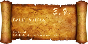 Brill Vulfia névjegykártya